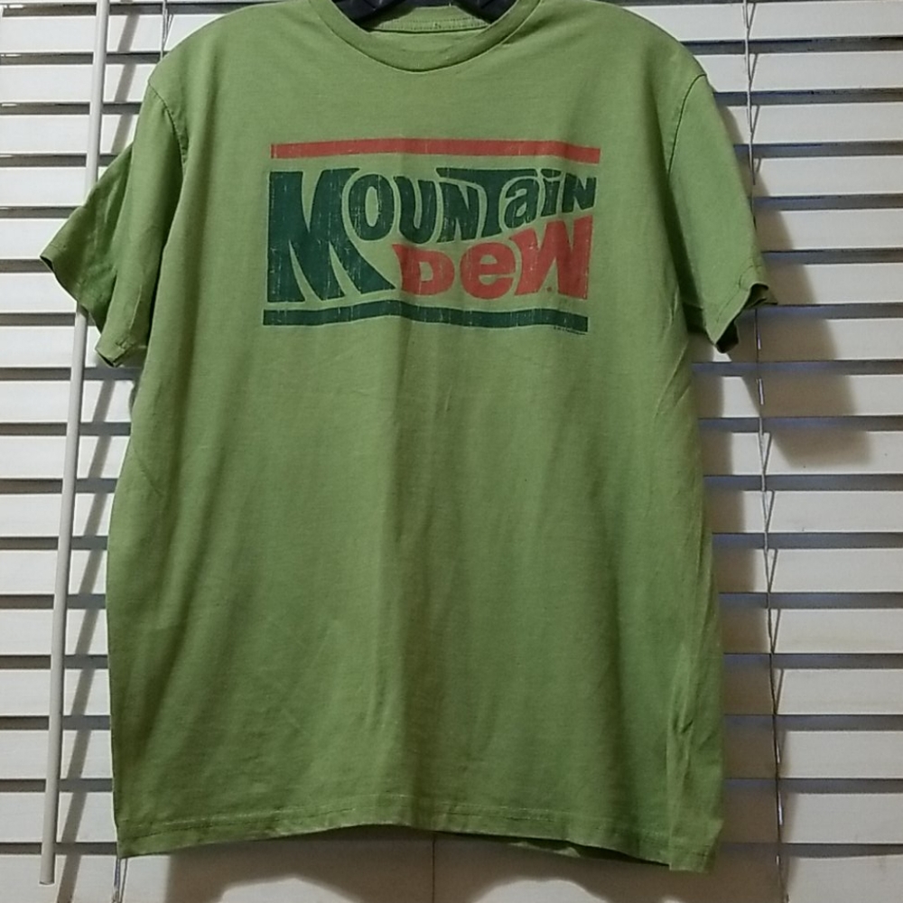 MEN'S MOUNTAIN DEW GREEN GRAPHIC T-SHIRT MED - Picture 1 of 4